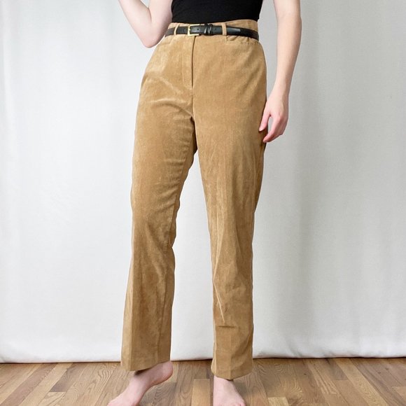 Vintage Corduroy High Waisted Straight Leg Trouser Pants Country Western Funky - Picture 5 of 7